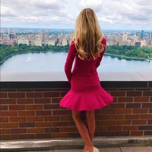 Pink dress with pleated bottom